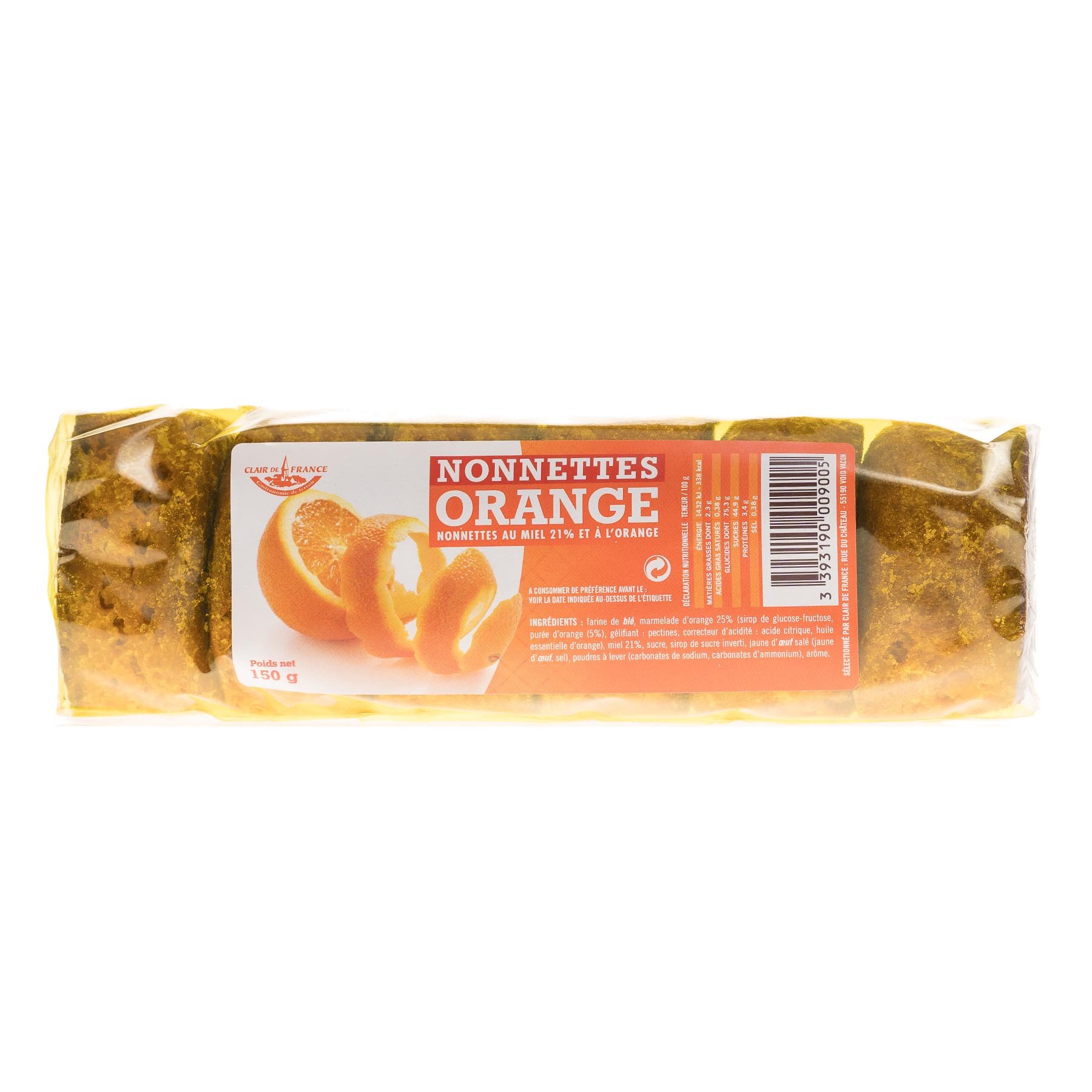 Nonnette, Pain d'épices rond à la marmelade d'Orange 150g - Nonnettes  (petits pains d'épices au miel fourrés confiture) : Butimiel