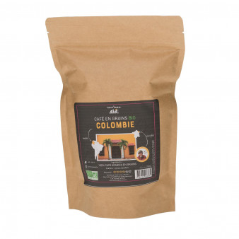 Café en grains bio 100% arabica Colombie