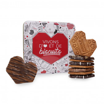 Coffret biscuits gourmands Saint-Valentin