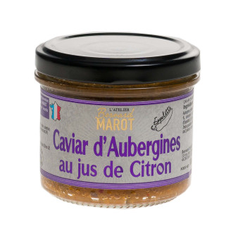 Caviar d'aubergines au jus de citron et piment d'Espelette