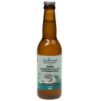 Bière blanche légende "Le serpent du lac de Prempoiteux" 5.4°