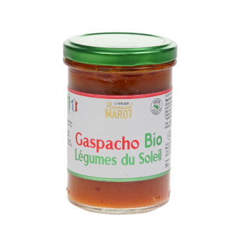 Gaspacho bio aux légumes rouges du soleil et sel de guérande